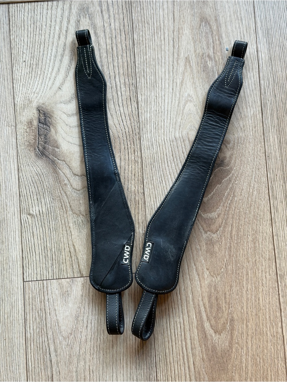 CWD Black Leather Stirrup Leathers SO JUMP stability.